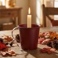 Candle holder vintage cup decoration wine red Ø11cm H11cm | Floristik24.co.uk