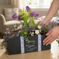 Rectangular Natural Slate Serving Trays Black 35×15cm Set of 3 | Floristik24.co.uk