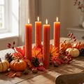 Taper candles dyed brown candles 34×240mm 4pcs | Floristik24.co.uk