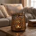 Deco lantern table decoration tealight holder gold antique 14.5cm | Floristik24.co.uk
