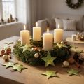 Scatter decoration Christmas stars coconut green Ø5cm 50pcs | Floristik24.co.uk