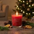 Scented candle in a glass scented candle Christmas Apple Spice H8cm | Floristik24.co.uk
