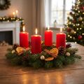 Pillar Candle 80/40 Red 24 pcs | Floristik24.co.uk