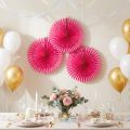 Party Deco honeycomb flower Pink Ø40cm 4pcs | Floristik24.co.uk