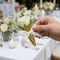 Wedding pin with magnet gold 4,5cm | Floristik24.co.uk