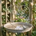 Birdbath metal with heart for hanging antique Ø21.5cm | Floristik24.co.uk