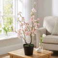 Almond Tree Large Artificial Plant in Pot Pink White 74cm | Floristik24.co.uk