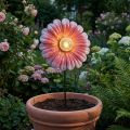 Solar LED Flower Garden Light LED Metal Pink Ø30cm | Floristik24.co.uk