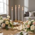 Taper Candles Solid Colored Gray 34mm x 300mm 4 Pcs | Floristik24.co.uk
