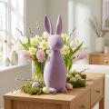 Decorative Easter Bunny – Second Choice – Flocked Lilac Purple H47cm | Floristik24.co.uk