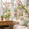 Hanging decoration flower ceramic fairy house as decoration for hanging 6cm 6pcs | Floristik24.co.uk