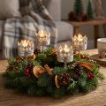 Tealight holder silver for sticking Ø4cm H9.5cm 4pcs | Floristik24.co.uk
