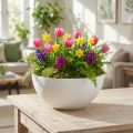 Plant pot plastic round bowl white Ø25cm H12cm | Floristik24.co.uk