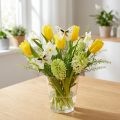 Decorative butterfly on wire yellow 8cm 12pcs | Floristik24.co.uk