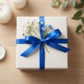 Gift ribbon blue satin ribbon double satin ribbon 3mm 50m | Floristik24.co.uk