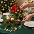Decorative ribbon Christmas fairy lights gold silver W12mm L5m | Floristik24.co.uk