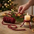Felt cord fleece Mirabell 25m dark red | Floristik24.co.uk