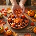 Orange Plastic Craft Beads, 8 mm, 250 Pieces for Home Décor | Floristik24.co.uk