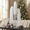 Artificial winter branch in white with a snowy, frosted look, 70cm | Floristik24.co.uk