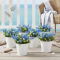 White tin buckets Ø14cm H12cm 6 pcs | Floristik24.co.uk