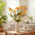 Artificial Gloriosa Flower Orange with Long Stems for Vases 80cm 3pcs | Floristik24.co.uk