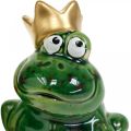 Floristik24 Decorative frog, frog prince, spring decoration, frog with gold crown 2pcs