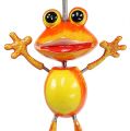Floristik24 Frog with spring for hanging 13cm orange