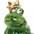 Floristik24 Spring decoration, frog with crown, decorative figure, frog prince