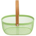 Floristik24 Spring basket made of metal green 23.5cm x 18cm x 10cm