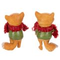 Set of 2 Polyresin Fox Figures