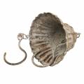 Floristik24 Metal bell for hanging with hooks, antique look, stainless steel grate Ø8.5cm H11cm