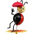 Floristik24 Garden plug Ladybug with umbrella on the bar 74cm