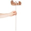 Hedgehog Garden Stake with Rust Effect – 53cm Decorative Metal Ornament | Floristik24.co.uk