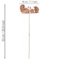 Hedgehog Garden Stake with Rust Effect – 53cm Decorative Metal Ornament | Floristik24.co.uk
