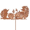 Hedgehog Garden Stake with