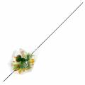Floristik24 Decorative plug butterfly and flower with metal springs green, orange H70cm