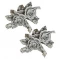 Floristik24 Rose for grave decorations Polyresin 10cm x 8cm 6pcs