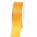 Floristik24 Gift ribbon decoration ribbon orange silk ribbon 40mm 50m
