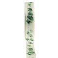 Floristik24 Gift ribbon eucalyptus decorative ribbon green 25mm 20m