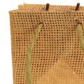 Floristik24 Gift bags woven with handles vanilla orange pink 10.5cm 12pcs