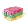 Floristik24 Gift bags with handles paper pink yellow green textile look 10.5cm 12pcs