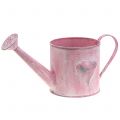 Floristik24 Planter watering can with heart pink, washed white Ø12.5cm H13cm