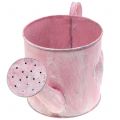 Floristik24 Planter watering can with heart pink, washed white Ø12.5cm H13cm