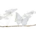Floristik24 Garland with butterflies white 154cm