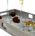 Floristik24 Decorative tray with glass candles gold