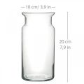 Floristik24 Glass vase Bose flower vase lantern glass jar clear H20cm