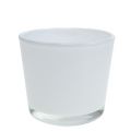 Floristik24 Glass flower pot white Ø10cm H8.5cm