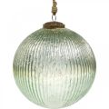 Floristik24 Christmas ball glass large for hanging green, golden vintage Ø20cm