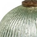 Floristik24 Christmas ball glass large for hanging green, golden vintage Ø20cm
