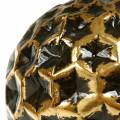 Floristik24 Christmas ball honeycomb pattern brown, golden Ø7.5cm 4pcs